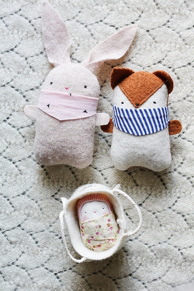 mini rabbit, bunny, cat, fox plush, koala, bear custom,small stuffed animal plush, tiny plush, doll, miniature plushie image 9