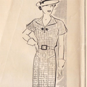 Anne Adams 2149  Vintage 1930s Mail Order Sewing Pattern  Dress  Size 16 Bust 34
