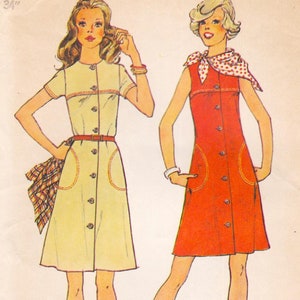 Simplicity 6879  Vintage Sewing Pattern  Dress And Scarf  Size 12 Bust 34  Unused