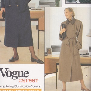 Vogue 7625 Vintage Sewing Pattern  Trench Coat  Sizes 14 16 18 Bust 36 38 40  Unused