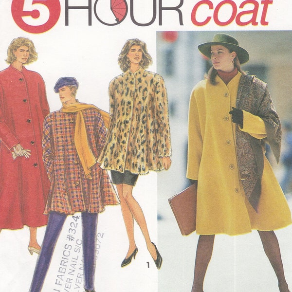 Simplicity 8074  Vintage Sewing Pattern Coat Jacket Scarf  Sizes 6 8 10 12 14 16  Unused