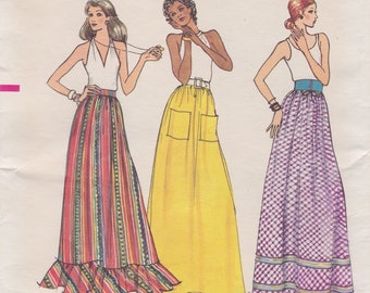 Vogue 8278 / Vintage Sewing Pattern / Maxi Skirt / Waist 25 1/2 / Unused