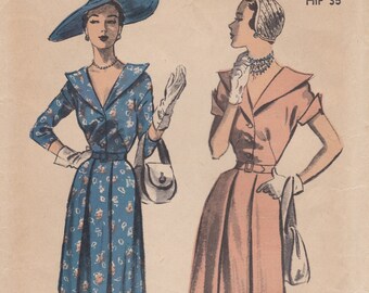 Advance 5461 / Vintage 1950s Sewing Pattern / Dress / Size 14 Bust 32