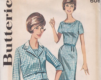 Butterick 2182  Vintage 1960s Sewing Pattern  Dress And Jacket  Size 16 Bust 36  Unused