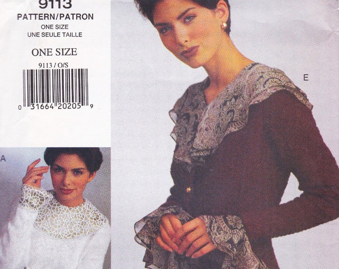 Vogue 9113 Vintage Sewing Pattern Fashion Accessories Collars and Cuffs ...