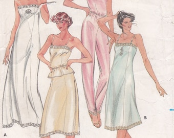 Butterick 3434  Vintage Sewing Pattern  Slip Camisole Pants Liner Lingerie  Size 10 Unused