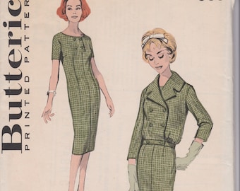 Butterick 8706  Vintage 1950s Sewing Pattern  Dress And Jacket  Size 14 Bust 34  Unused