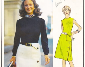 Vogue Paris Original 2692  Vintage Designer Sewing Pattern By Molyneux  Dress  Size 12 Bust 34
