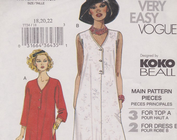Very easy vogue 7724 sewing pattern by koko beall dress tunic top