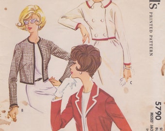 McCalls 5790  Vintage Sewing Pattern  Cardigan Jacket Set  Size 16 Bust 36