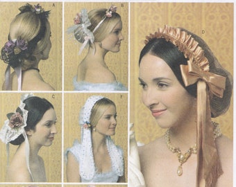 Butterick 5663 Making History Sewing Pattern By Nancy Farris Thee  Chignon Veil Floral Headpiece  Millinery  Unused