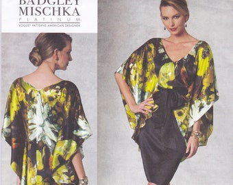 Vogue 1195 Patron de couture de créateur par Badgley Mischka Tailles de robe et de ceinture 6 8 10 12