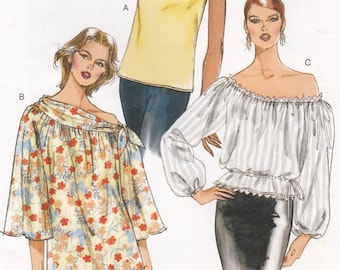 Very Easy Vogue 8032  Sewing Pattern  Blouse Shirt Top  Sizes 8 10 12 14  Unused