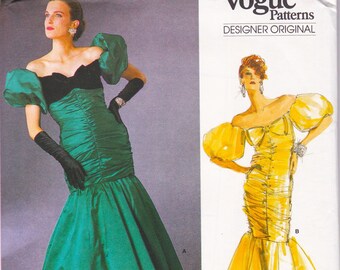 Vogue 1819  Vintage Designer Sewing Pattern By Bellville Sassoon  Evening Gown  Size 8  Unused