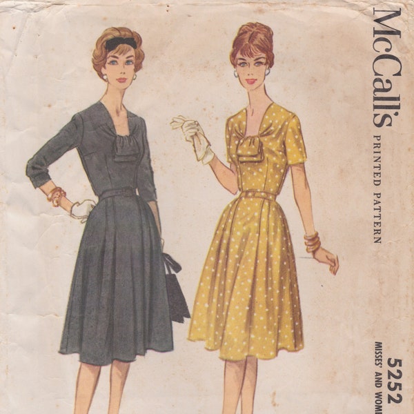 McCalls 5252 vintage années 1950 Couture Modèle Robe Taille 18 Buste 38