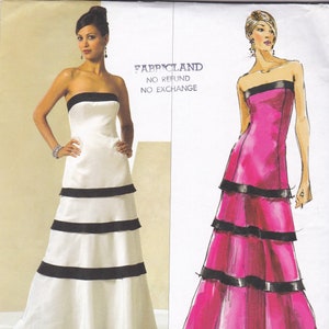 Vogue 2930  Designer Sewing Pattern By Tom And Linda Platt  Strapless Gown  Sizes 10 12 14    Unused