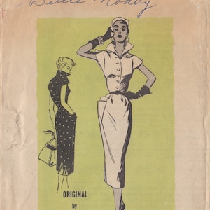 Prominent Designer M221  Vintage 1950s Designer Sewing Pattern By Philip Hulitar  Dress  Size 14 Bust 32