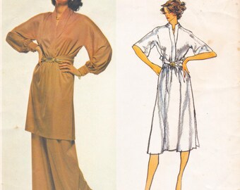 Patron De Couture Vogue Vintage 1975 (Galitzine) - Robe/Tunique/Pantalon B34, Pièces Non Découpées