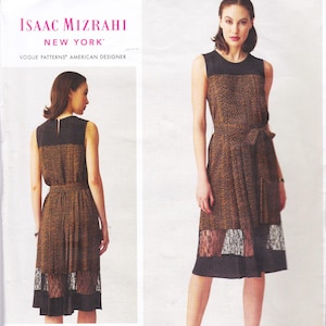 Vogue 1554 Designer Sewing Pattern By Isaac Mizrahi Dress One Size Unused