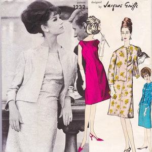 Vogue Paris Original 1232  Vintage Designer Sewing Pattern By Jacques Griffe  Dress And Jacket  Size 14 Bust 34