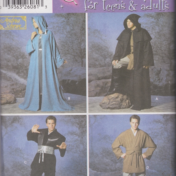 Simplicity 5840 Fantasy Costume Sewing Pattern  Hooded Cloak Cape Robe Tunic  Unused