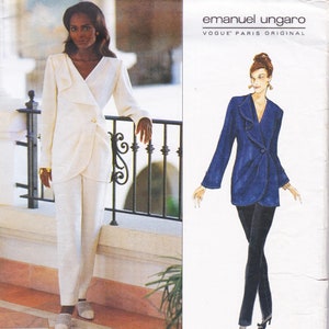 Vogue Paris Original 1542  Vintage Designer Sewing Pattern By Emanuel Ungaro  Trousers Pants Jacket Suit  Sizes 6 8 10  Unused