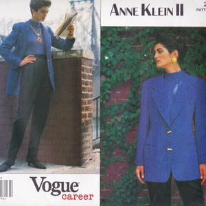 Vogue 2777  Vintage Designer Sewing Pattern By Anne Klein  Trousers Pants Jacket Suit  Sizes 8 10 12  Unused