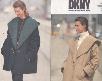 Vogue 2547 Vintage Designer Sewing Pattern By Donna Karan DKNY Coat Jacket Sizes 8 10 12 Unused