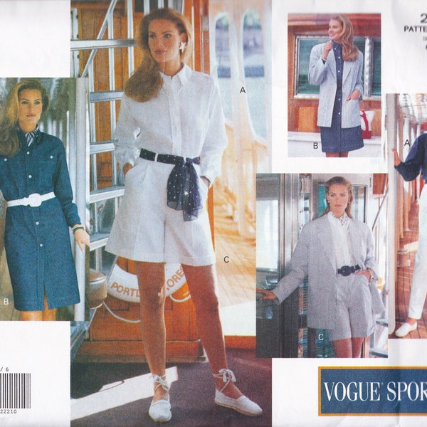 Vogue Sport 2821  Vintage Sewing Pattern  Trousers Pants Shorts Jacket Shirt Dress  Sizes 6 8 10  Unused