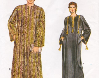 Very Easy Vogue 8474, Vintage Sewing Pattern, Unisex Tunic, Caftan, Sizes XS - XL Unused