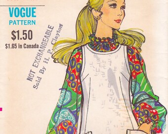 Very Easy Vogue 7789 Vintage Sewing Pattern Dress Jumper Blouse Size 10