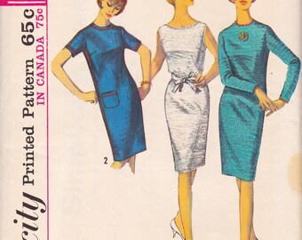 Simplicity 6003, Vintage Sewing Pattern, Dress With Crochet Trim, Size 16 Bust 36 Unused