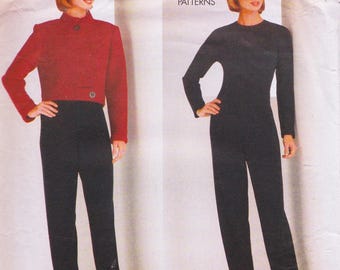 Vogue 2044 Vintage Geoffrey Beene Sewing Pattern Jumpsuit & Jacket Sizes 8 - 12  Unused
