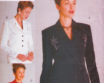 Vogue 9751, Vintage Sewing Pattern, Jacket & Bolero With Applique, Sizes 6 8 10 Unused