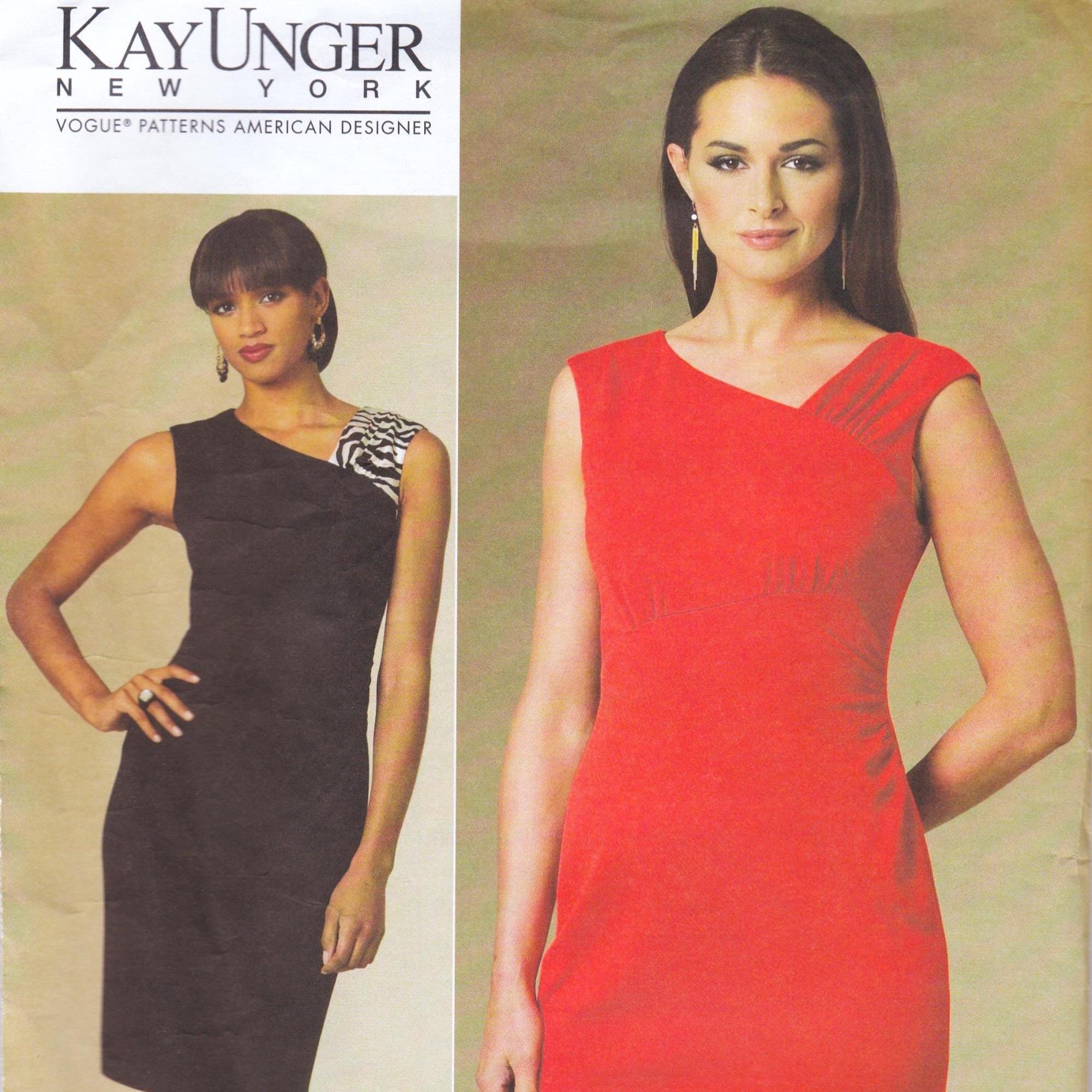 Vogue 1205 Kay Unger Sewing Pattern Dress Sizes 16 - 22 Bust 38 Vogue 1205 Kay Unger Sewing Pattern Dress Sizes 16 - 22 Bust 38