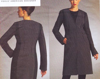 Vogue 2990 Donna Karan Designer Sewing Pattern Coat Jacket Skirt Sizes 6 - 10 Unused