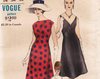 Vogue Special Design 6167, Vintage 1960s Sewing Pattern, Dress, Size 14, Bust 34, Unused
