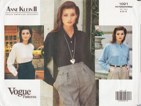 Vogue 1021 / Vintage Designer Sewing Pattern By Anne Klein / | Etsy