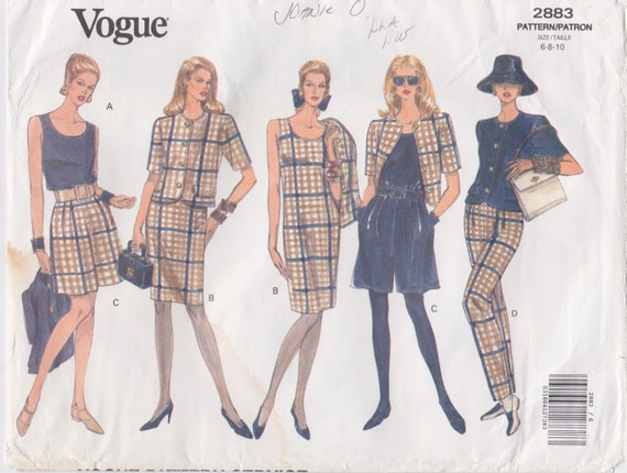 Very Easy Vogue 2883 / Vintage Sewing Pattern / Jacket Dress | Etsy