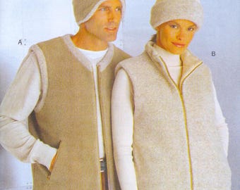 Vogue 9978, Linda Carr Sewing Pattern, Vest, Cap, Hat, Headband, Size L - XL Uncut
