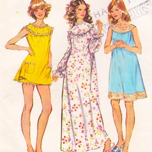 Simplicity 5030  Vintage Sewing Pattern  Nightgown Gown Lingerie  Size Medium  Bust 34 To 36