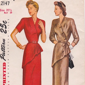 1940s Dinner Dress - Etsy