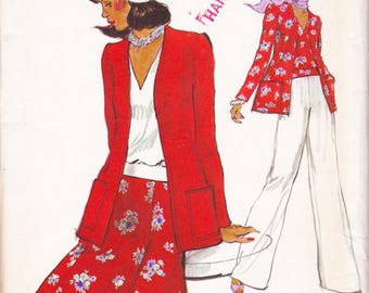 Vogue 9159 Vintage Sewing Pattern Trousers Pants Jacket Skirt Size 12 Bust 34 Uncut