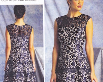 Vogue 1393 Lace Dress Sewing Pattern by Kay Unger - Etsy