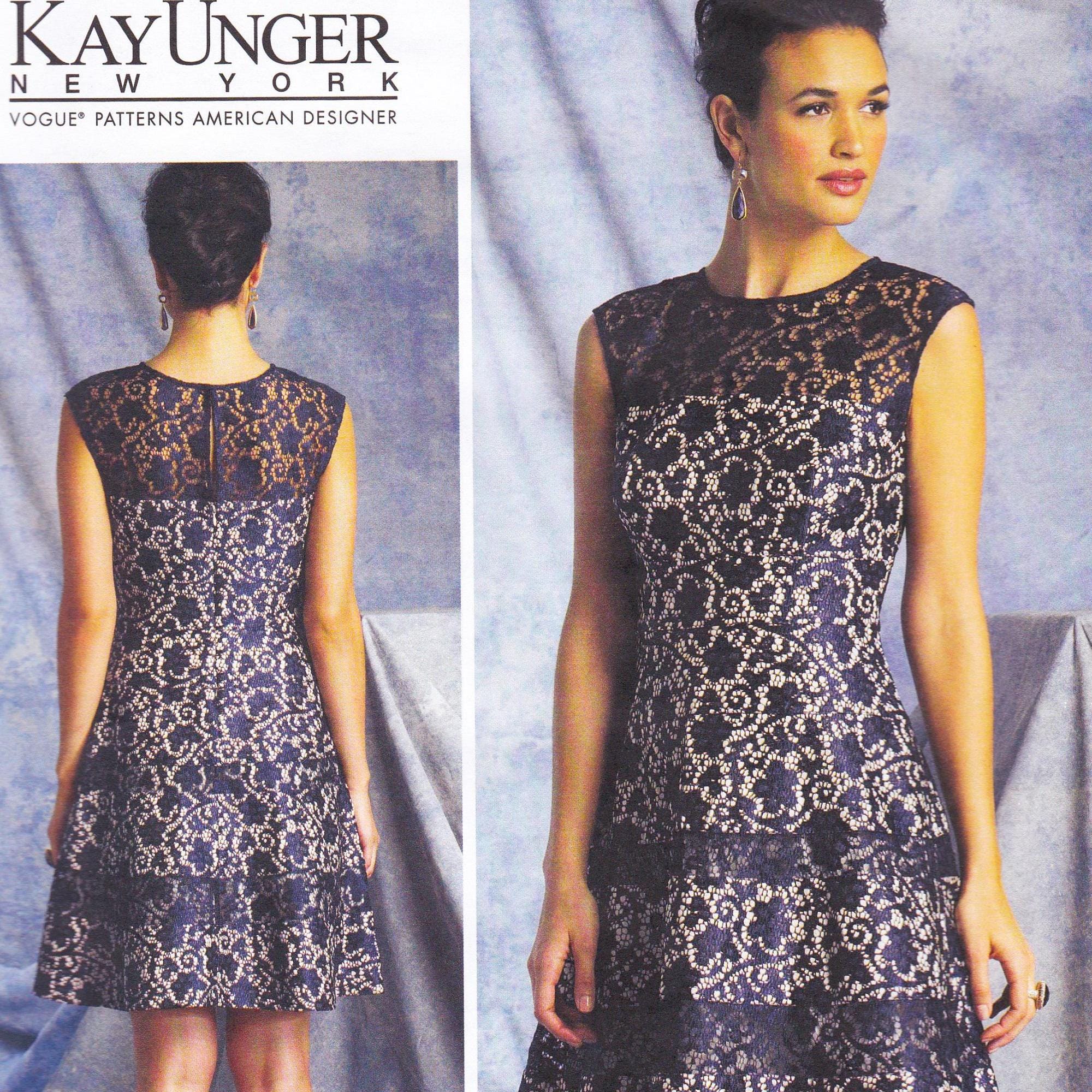 Vogue 1393 デザイナー ソーイング パターン ケイ アンガー ドレス