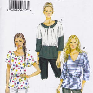 Very Easy Vogue 8880  Sewing Pattern  Blouse Shirt Top Tunic  Sizes 6 8 10 12 14  Unused