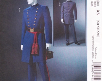 McCalls 4745, Sewing Pattern, Historical Costume, Civil War Officer Uniform, Sizes XL - 3XL Unused
