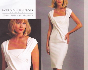 Vogue 1087, Donna Karan Designer Sewing Pattern, Dress, Sizes 4 6 8 10 Unused