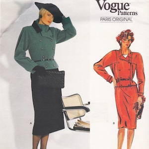 Vogue Paris Original 1427  Vintage Designer Sewing Pattern By Chloe  Skirt Jacket Suit  Size 10  Bust 32 1/2  Unused