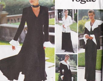 Vogue 1290, Vintage Sewing Pattern, Jacket, Dress, Top & Pants, Sizes 6 8 10  Unused